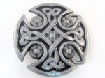  tribal gray and black round belt buckle