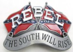  rebel the south will rise again double flag belt buckle