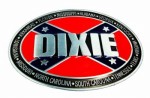  rebel flag on oval dixie belt buckle