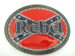  rebel flag on oval the south will rise again rebel brass belt buckle