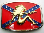  confederate flag with mud flap lady belt buckle western beltbuckle style