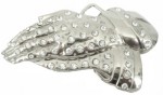  praying hand with stones small belt buckle