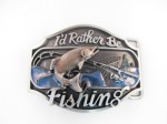  iwould rather be fishing belt buckle