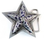  star within a star cut out small belt buckle