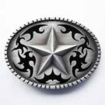  star in oval belt buckle