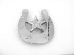  shoehorn star cutout silver belt buckle western beltbuckle style