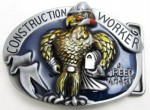  eagle man with helmet construction worker a breed apart belt buckle