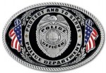  protect and to serve police department belt buckle