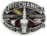  mechanic burgandy belt buckle