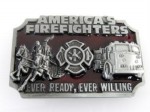  fire fighter with horse belt buckle