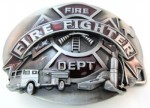  fire dept fire fighter oval belt buckle