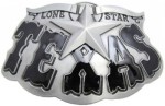  lone horn star texas belt buckle