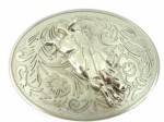  western beltbuckle bull rider on oval belt buckle