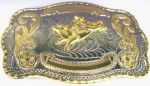  western beltbuckle bull rider two tone western style wholesale belt buckle