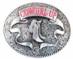  western beltbuckle cowgirl up with rodeo boots oval belt buckle