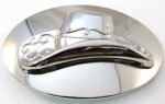  western hat beltbuckle chrome 3d western style