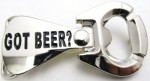  got beer bottle oppener cut out silver belt buckle