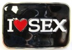  i love sex rectangular belt buckle