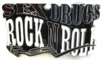  sex drugs rock n roll belt buckle