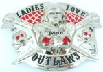  ladies love outlaws belt buckle