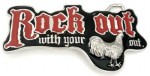  rock out with your rooster out belt buckle