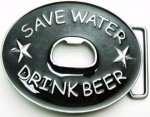  save water drink beer belt buckle