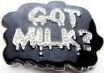  got milk belt buckle with stones