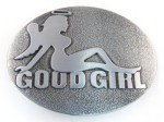  good girl oval gray belt buckle