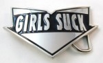  girls suck with a down pointing arrow cut out belt buckle